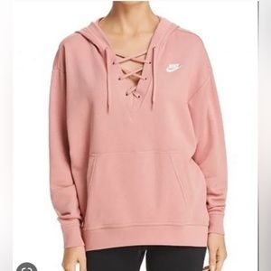 NIKE Lace Up Hoodie